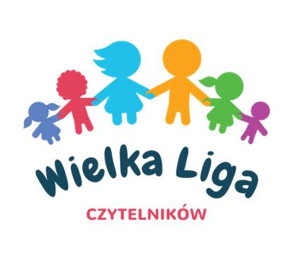 Na zdjęciu logo konkursu – 6 dzieci trzymające się za ręce, napis: Wielka Liga Czytelników;